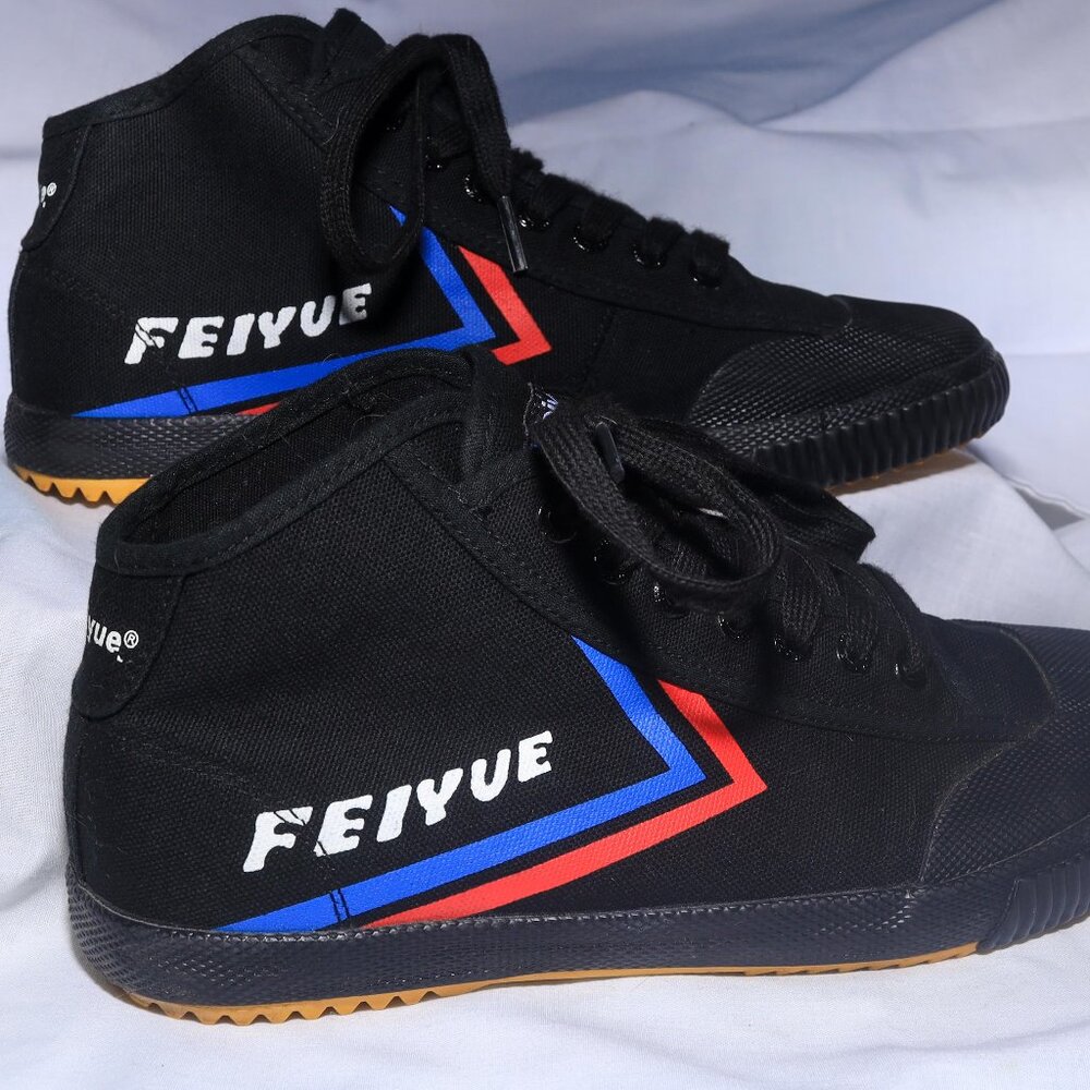 Feiyue Black Mid Top Sneakers for Martial Arts